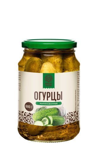 Огурцы маринованные, "Smart food", 680г