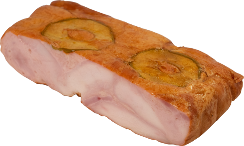 Гусь с яблоками копчено-вареный