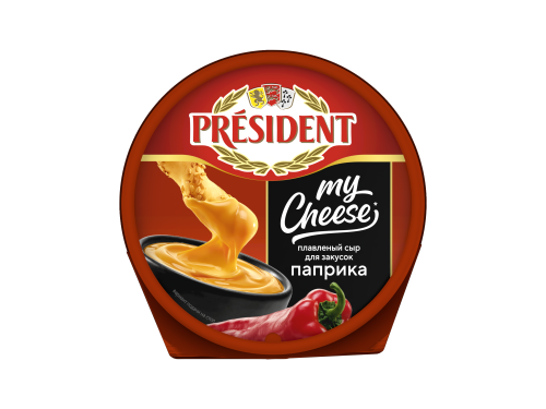 Сыр плавленный "My Cheese", "President", паприка, 53%, 125г