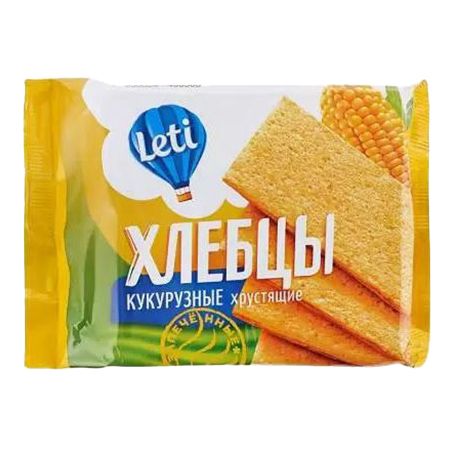 Хлебцы запеченные, "LETI", кукурузные, 60г